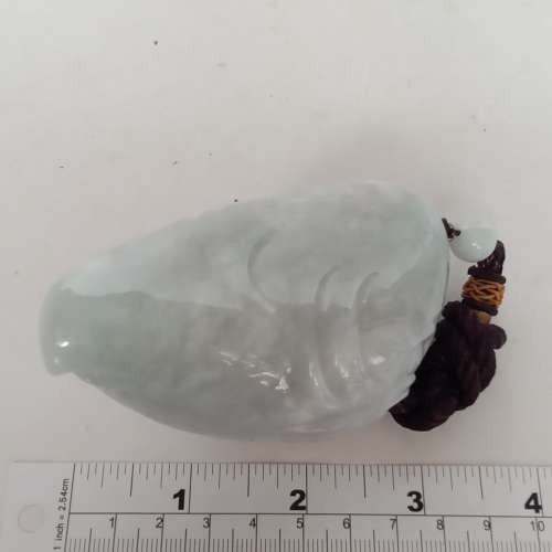 翡翠A玉，約3.5寸300克,鍾馗手把件/擺件，好雕工好水頭，接近冰種，收藏珍品。no.B...