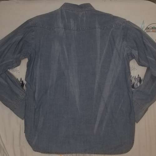 洗水牛仔 襯衫 大碼 Denim Shirt Size Large