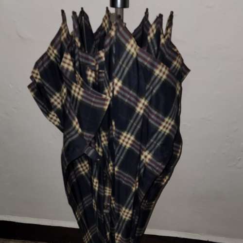 自動 直傘 經典格紋 超大 118cm 雨傘 抗風 抗UV 附帶傘套 混塑膠鋁合金 Classic Pl...