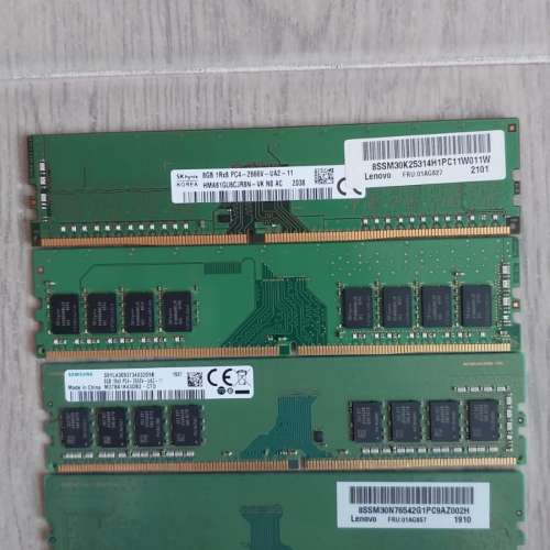 SK / Samsung DDR4 PC4 2666  8GB  for PC 每條$100