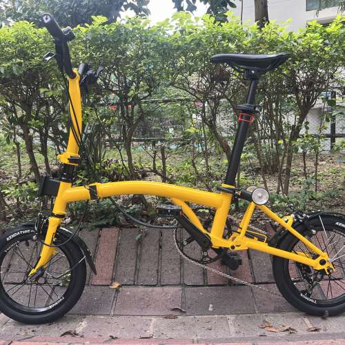 最新版本 MINT BOB 3  14吋 3速鉻鉬鋼車架 小布式折叠車 送前後蛙燈叮叮