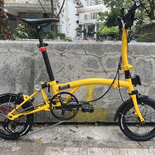 最新版本 MINT BOB 3  14吋 3速鉻鉬鋼車架 小布式折叠車 送前後蛙燈叮叮