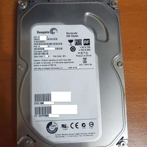 Segate Baracuda 500GB HDD x 2