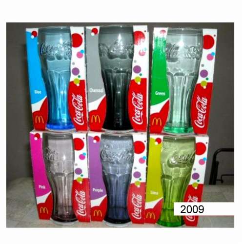 2009年麥當勞可樂杯6色齊Coke Glass 100%New