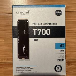 最快最強 美光 Micron Crucial PCIe Gen5 5.0 4TB SSD T700 pro nvme m.2