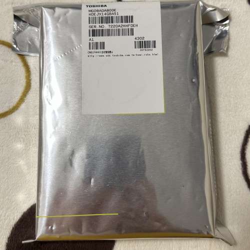 全新 Toshiba 東芝 企業級 4TB / 8TB SATA HDD (MG04ACA400N / MG08ADA800E)