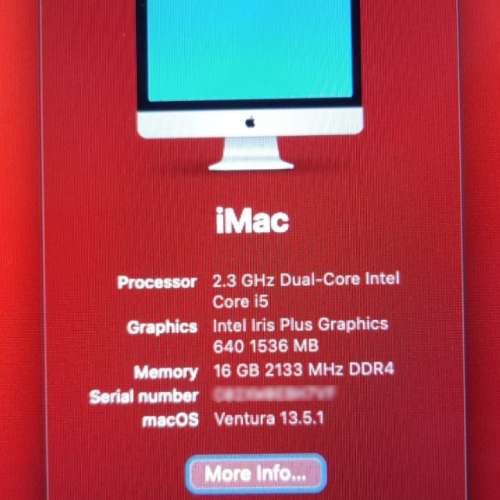 iMac 21.5" 2.3GHz Dual-Core Intel Core i5 (2019), Dell 2209WA 22” Monitor