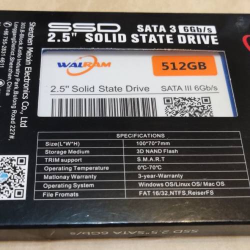 全新 SSD 512GB