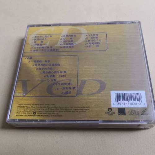 王傑 傑作 CD+VCD 24K金碟