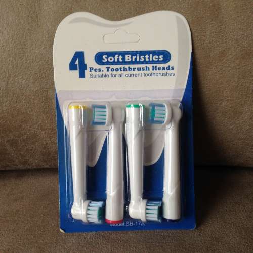 😬 Soft Bristles Toothbrush Heads 4pc Set 3rd Party Replacement NEW 全新代用電...