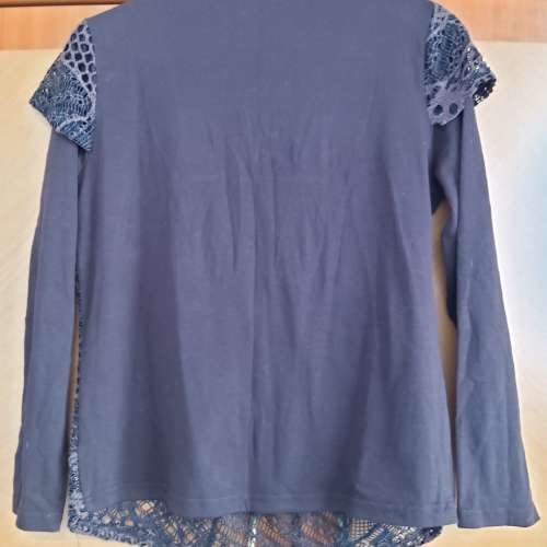 全新啡色半針織長袖衫 上衣 T恤 襯衫 襯衣 tee恤