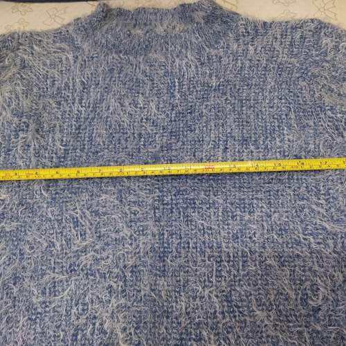 全新灰藍色毛毛冷衫 毛衣 高領長袖毛衫 上衣 毛衣長袖衫 襯衫 襯衣