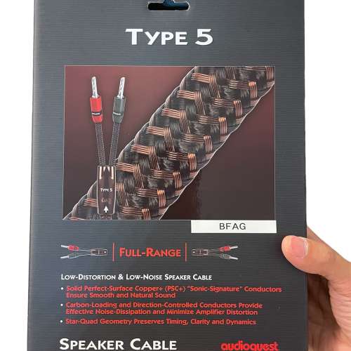 AudioQuest 美國線聖 喇叭線 Type 5 Speaker Cable 2.5M, 近全新, $2980 議價不回 ...