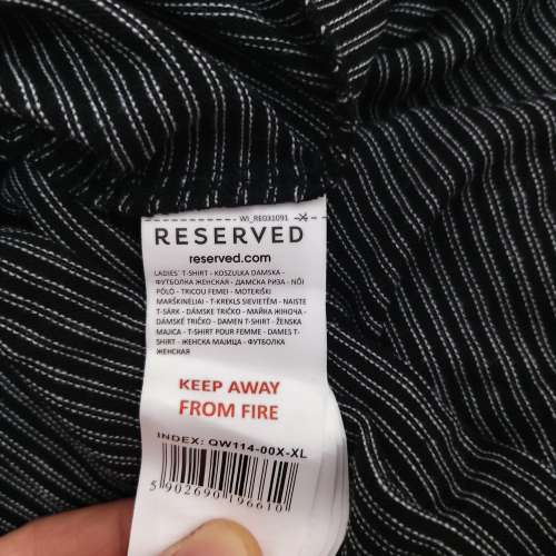 全新黑白間條短袖T-Shirt 上衣 T恤 襯衫 襯衣 tee恤 短袖衫