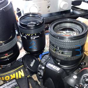 Nikon D800機身連4支原廠鏡及一支副廠TAMRON 微距鏡全套=10400