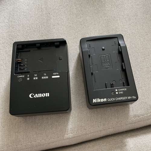 Canon LC-E6 + Nikon MH-18a charger