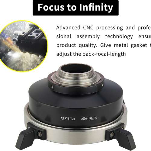 XPIMAGE Arri PL (Positive Lock)  To C-Mount (1" Screw Mount) Cine & CCTV Cameras