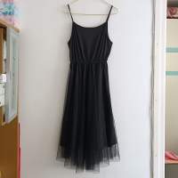 Black Lace Braces Dress · 黑色哩絲吊帶連身裙