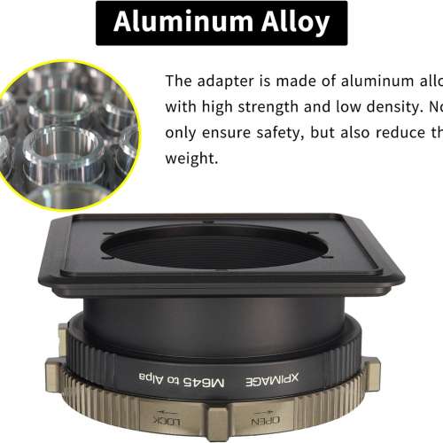 XPIMAGE Mamiya 645 M645 Mount SLR Lens To ALPA 12 System Cameras