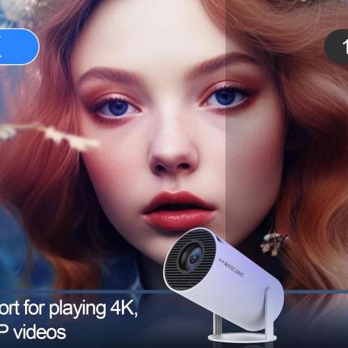 Mini Projector with Android 11, Portable Projector 4K 1080P Full HD