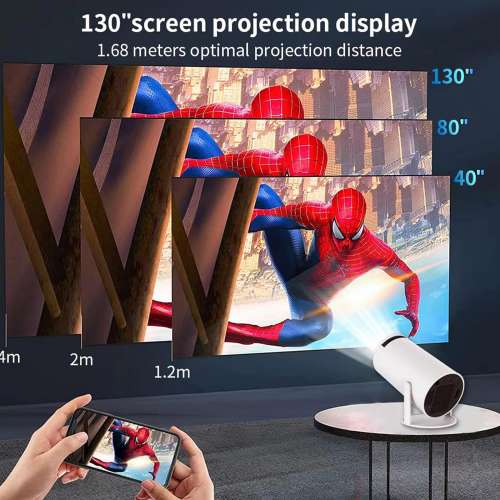 Mini Projector with Android 11, Portable Projector 4K 1080P Full HD