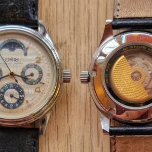 瑞士Swiss豪利時Oris月相盈虧古早Artelier系列錶,98%新,港行