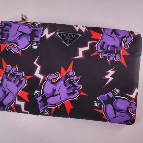 Prada x Universal Studio Frankenstein Hands Printed Pouch