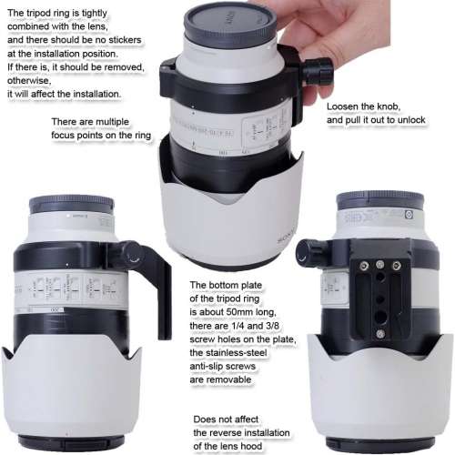 iShoot IS-S720II Camera Tripod Mount Ring For Sony FE 70-200mm F4 Macro G OSS II