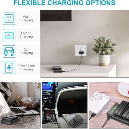 NEEWER NP-F550 Lithium-Ion Battery Pack With Charger For Sony  代用鋰電池連充電...