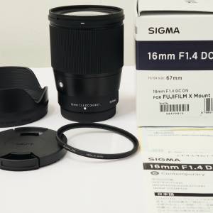 Sigma 16mm f1.4 DC DN for FUJIFILM X Mount (富士 X 系列相機用 大光圈 廣角 自動...
