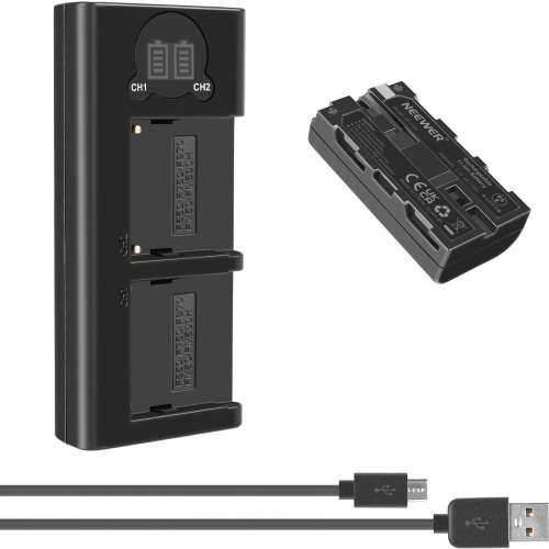 NEEWER NP-F550 Lithium-Ion Battery Pack With LCD Display Dual USB-C / Micro USB