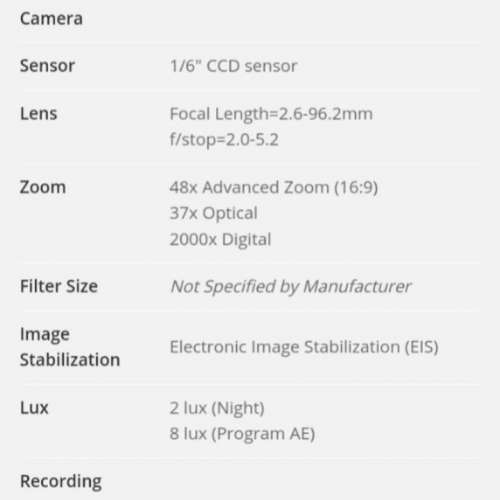 CANON FS100 45x zoom CAMERA, WINE RED