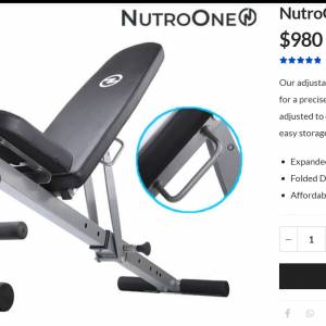 新淨全正常 健身訓練椅 摺疊式健身椅 gym bench (NutroOne Adjustable Bench - 7 L...