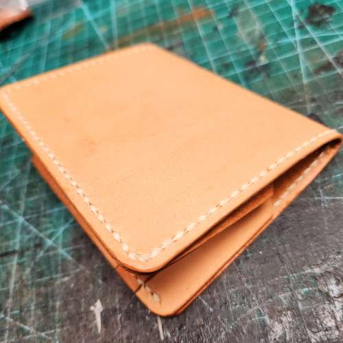 (全新) 全手工真皮銀包 (可放得入前褲袋)