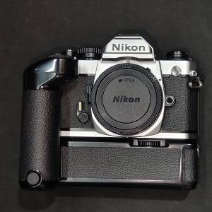 Nikon FM2 silver 鈦鏈蜂巢版 超新 勁新+ MD-12 grip 自動卷片手柄
