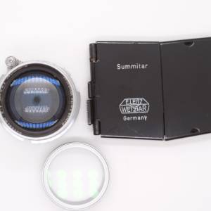 Leica Summitar 5cm f/2 M mount (with UV filter and hood)
