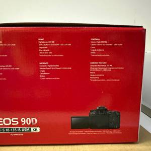 全新 Canon EOS 90D + EF-S 18-135mm f/3.5-5.6 IS USM (水貨)