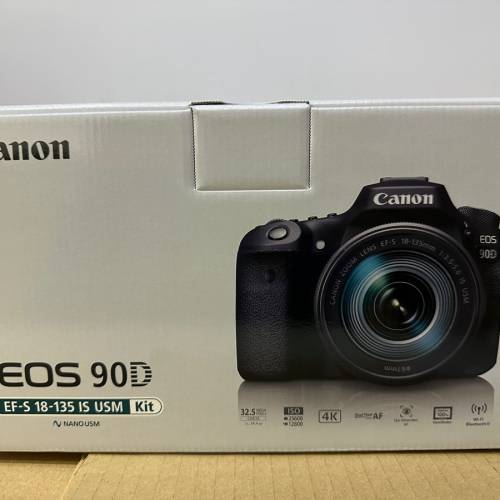 全新 Canon EOS 90D + EF-S 18-135mm f/3.5-5.6 IS USM (水貨)