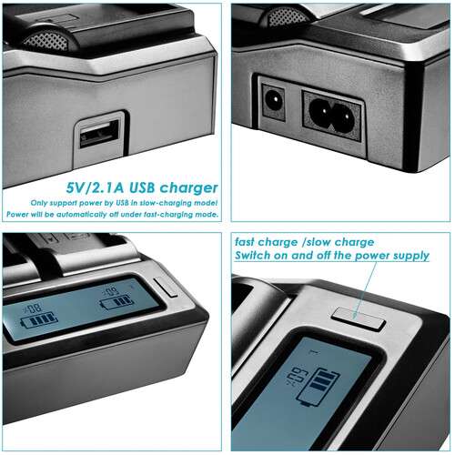 Neewer NP-F550 Battery with AC Charger Kit (2600mAh) For Sony 代用鋰電池