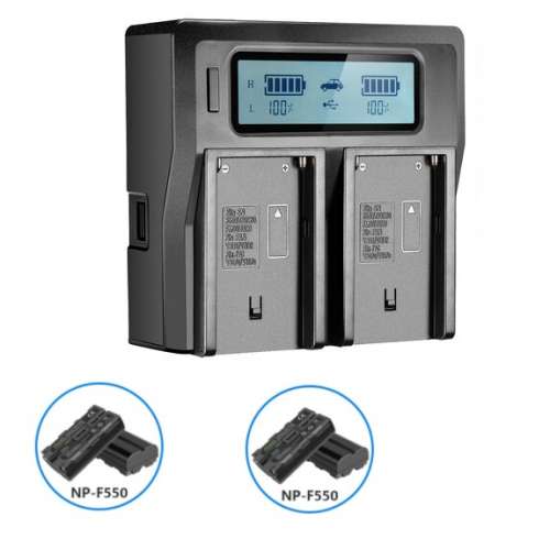 Neewer NP-F550 Battery with AC Charger Kit (2600mAh) For Sony 代用鋰電池