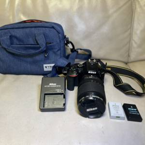 Nikon D5600連鏡頭、電池及相機袋
