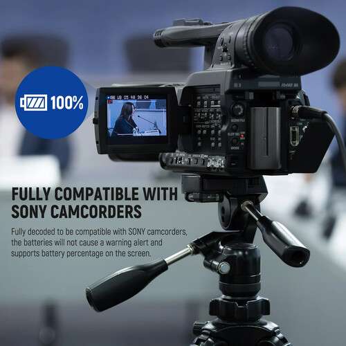 NEEWER NP-F750 Lithium-Ion Battery Pack With LCD Display Micro USB Charger