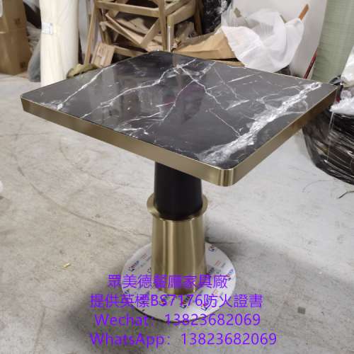 西餐廳桌椅table加工製造廠商,訂造雲石枱面,實木封邊防火板餐廳餐枱訂造,防火膠板抽...