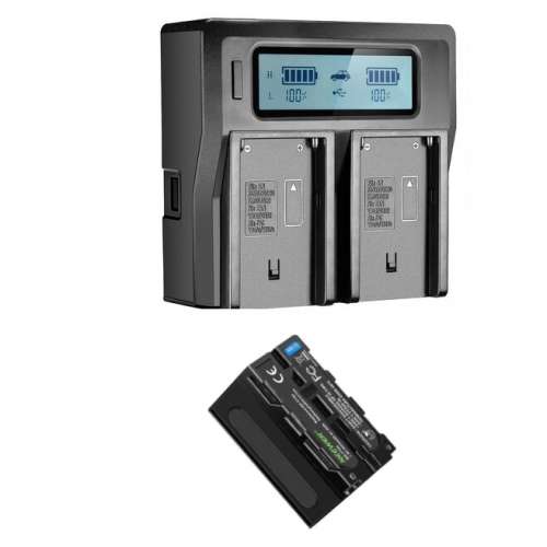 Neewer NP-F750 Battery with AC Charger Kit For Sony (5600mAh)