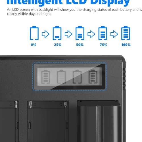 Neewer NP-F750 Battery  with 4-Bay Charger Kit For Sony (5600mAh) 代用鋰電池連...