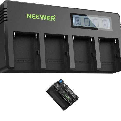 Neewer NP-F750 Battery  with 4-Bay Charger Kit For Sony (5600mAh) 代用鋰電池連...