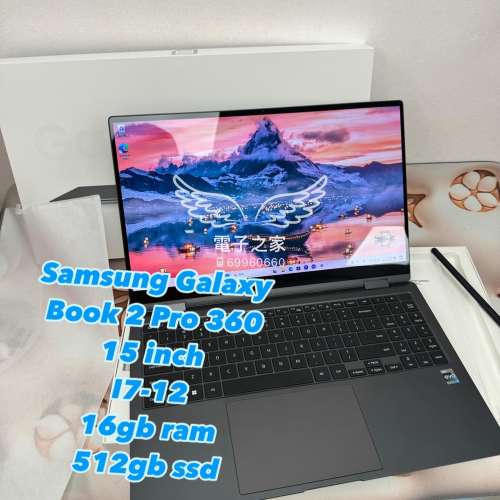 (荃灣實體店，全套 ) Samsung Galaxy Book 2 Pro 360 /15.6 /i7-12/16gb ram/512gb...