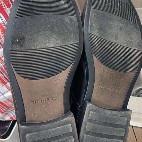 新淨全正常 Dr. Kong 黑皮鞋 返學 悠閒鞋 Comfort black Shoes 43 EU43 皮鞋 leath...