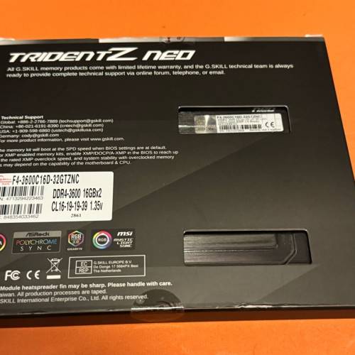 GSKILL DDR4 3600C16 16GBx2 F4-3600C16D-32GTZNC