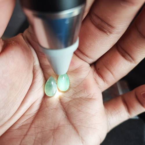 翡翠A貨 冰種水滴 可訂製成耳環